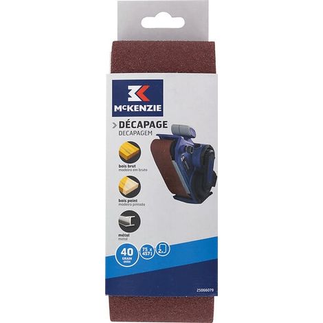 Bande abrasive sans fin - Lot de 2 - 75x457mm
