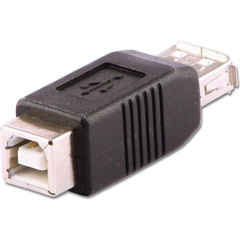 Lindy 71228 adattatore per inversione del genere dei cavi USB A USB B Nero (1/2)