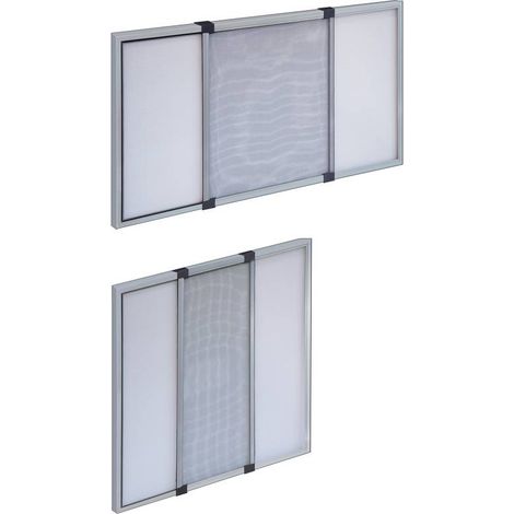 Moustiquaire extensible pour fenêtre 70x50 – Filet en fibre de verre et PVC – Structure en aluminium – Solution amovible et durable (1/3)
