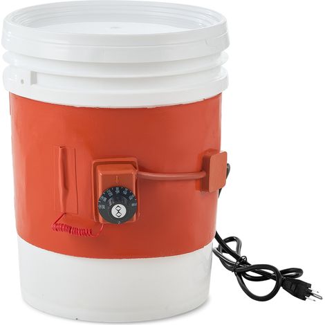 VEVOR Riscaldatore per fusti in metallo, 800 W, Cintura riscaldante da 5 galloni, Larghezza 200 mm, Termostato regolabile 30°C-150°C, Cintura riscaldante per fusti per grasso al silicone, Arancione