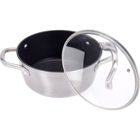 Topf mit Deckel, Ø 20 x 9 cm, Aluminium - EH Excellent Houseware