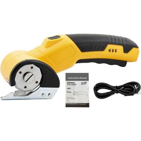 Ciseaux électriques sans fil pour tissus, coupe-carton rechargeable, outil de coupe professionnel pour tapis, cuir, carton et tissus (1/5)