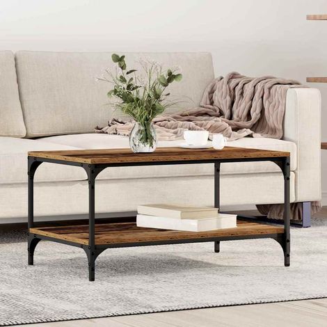 Table Basse-Table Salon Bois ancien Bois d'ingénierie 670507 (1/5)