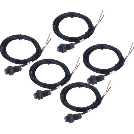 Capteur à effet Hall NPN 10mm, 5 pièces, contact normalement ouvert, interrupteur de proximité DC 5-30V (1/5)