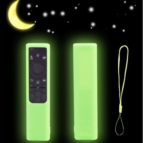 Custodia in silicone adatta al telecomando Samsung BN59-01385 - Verde fosforescente