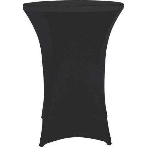 [NEUWERTIG] B-Ware Perel Stehtischüberzug Husse Stehtisch Schwarz Stretchstoff 800mm FP201 (1/2)