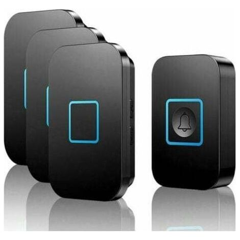 Sonnette sans fil 400m IP55 – 3 récepteurs enfichables – 60 mélodies – 5 niveaux de volume – Installation sans câblage (1/4)