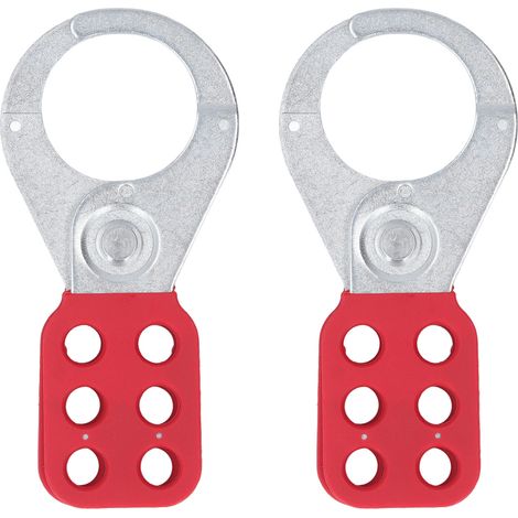 Ortviai Pinces de Sécurité pour Verrouillage Électrique – 2 Pièces en Acier Galvanisé, Diamètre Intérieur 38 mm, 6 Trous (1/5)