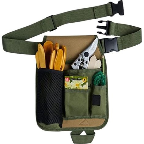 Sac à outils vert ajustable pour le jardinage, la floriculture, la taille et les travaux manuels.-AquaForge (1/4)