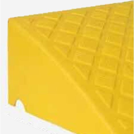 Ralentisseurs de montée, tapis de marche léger en plastique noir et jaune pour stationnement en voirie, jaune/13,5 cm (1/4)