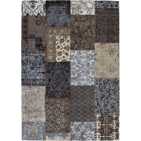 Tappeto Jacquard Retro in Cotone Marrone 80x150 cm (1/4)