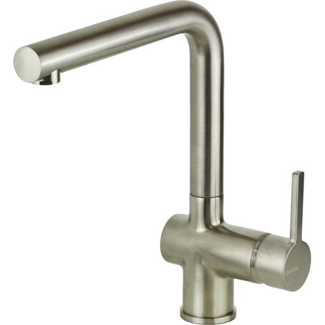 Miscelatore lavello cucina canna girevole in ottone colore acciaio spazzolato Gattoni PC0420.NS Acciaio Spazzolato (1/2)