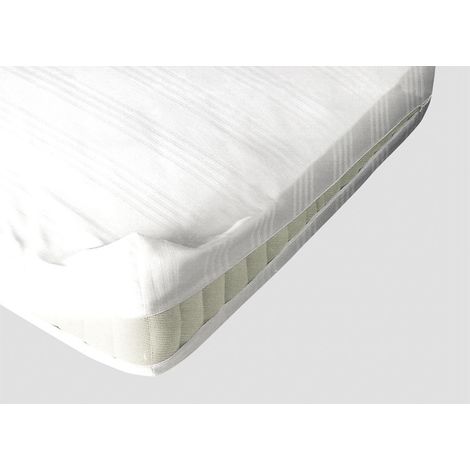 Coprimaterasso Bianco Protezione Letto Materasso Modello Sanfort Con Zip, misuraSingolocoloreCoprimat Zip