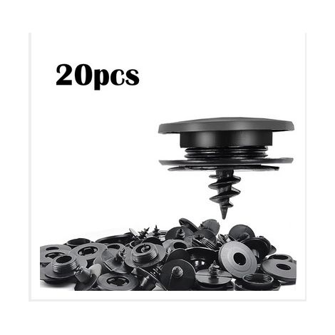 Lntyq Lot de 20 clips de fixation universels pour tapis de sol de voiture, clips de verrouillage antidérapants pour moquette – Clip de fixation universel 3 en 1 pour véhicules, tapis de sol, panneau