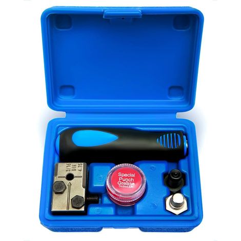 Kit de Réparation de Conduite de Frein pour Évasement DIN, Appareil à Collets Portatif pour DIN et ISO Double Évasement, Outil de Réparation Automobile pour Tuyaux en Acier et Cuivre (1/5)