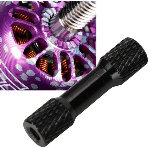 Lot de 10 entretoises M3x25mm en alliage d'aluminium anodisé, filetage femelle, équilibrées, pour quadricoptère, noir (1/5)