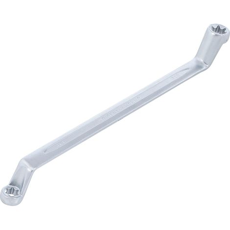 Llave de estrella doble con cabezas E-Torx  acodada  E10 x E12