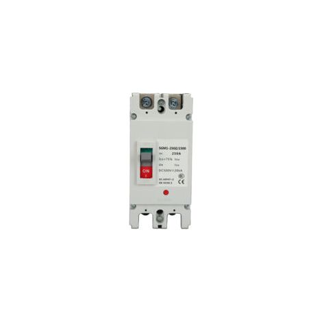 Disjoncteur bipolaire 250A 500V CC Protection contre courts-circuits Installation verticale Compatible systèmes photovoltaïques