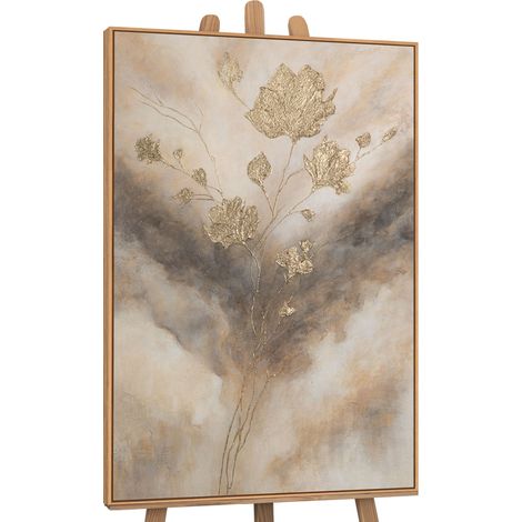 Gemälde Leuchten in den Wolken Rahmen Eichefarben 120x80 cm (1/5)