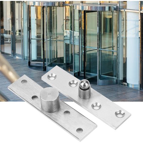 charnières pivotantes à 360° en acier inoxydable (2 pièces), charnières à pivot supérieur et inférieur, pièces de quincaillerie, axe neutre (1/5)