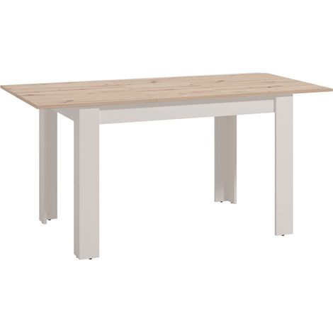 Home Heavenly® - Mesa de comedor extensible UKI, diseño moderno y práctico, mecanismo extensión interna y patas en L.  Color: Cambrian - Blanco (1/5)