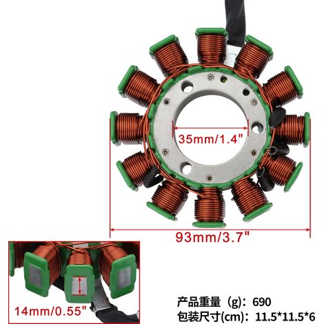 GOOFIT Motorrad-Statorspulen-Zubehör ist geeignet für: Stator Comet GTR 250 07-09 (1/4)