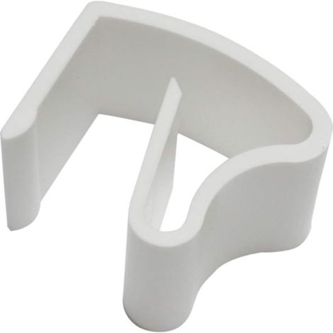 Universal Clamping Brackets for Aluminum Blinds, 6 Pieces, with Steel Top Rail, No Drilling or Screws Required, White, Plastic (1/5)