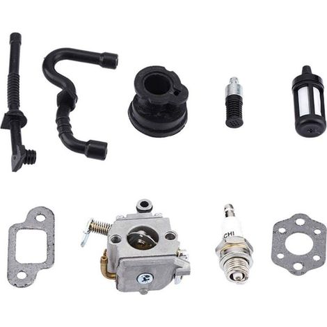 Carburateur pour tronçonneuse STIHL MS170 MS180 – Métal durable – Remplacement efficace pour modèles 017 018 – Installation simple (1/5)