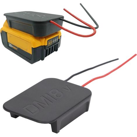 Adaptateur de sortie universel 2 en 1 pour batteries Miwochi 18V M18 et Dewei DCB (série 18V/20V), avec câble de connexion et sortie pour montage DIY (12AWG). (1/5)