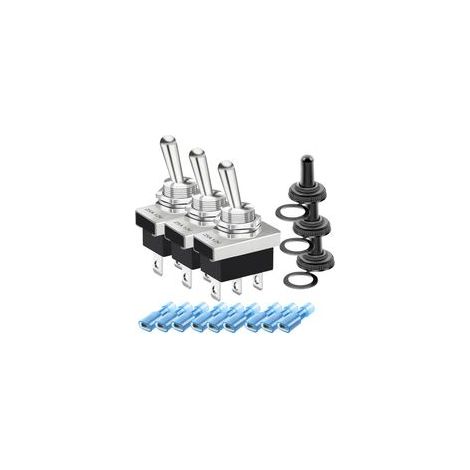 3-teiliger Wippschalter, Metall, SPDT 3-Positionen, wasserdicht, für Auto und Boot (1/5)