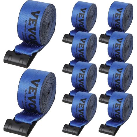 Sangles de treuil 10,2 cm x 9,1 m 2722 kg capacité 8165 kg résistance pour camions remorques plateaux secours paquet de 10 (1/5)