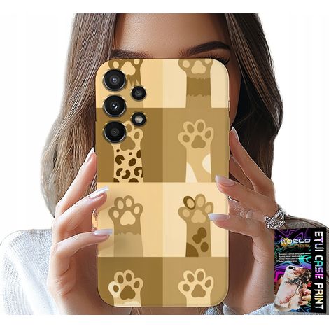 Custodia per Samsung Galaxy A13 4G - amore per i gatti, motivi con gatti, zampe di gatto (1/5)