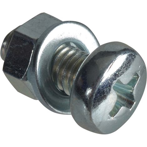 Zinc Plated Pozi Compatible Machine Screws - M5 x 12mm Pack of 20