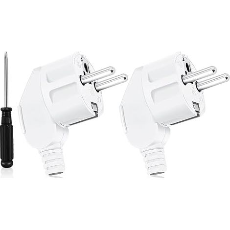 Electric Male Plug Socket 250 V 16 A with Screwdriver White (1/5)