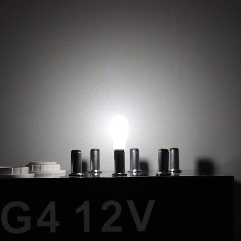 10X G4 Ampoule LED 2W Ampoule Lampe 12 SMD 2835LEDs Blanc Froid 6000K LED Lamps 200LM Équivalent à Halogène 20W AC/DC12V Plastique Laiteux [Classe énergétique A+]