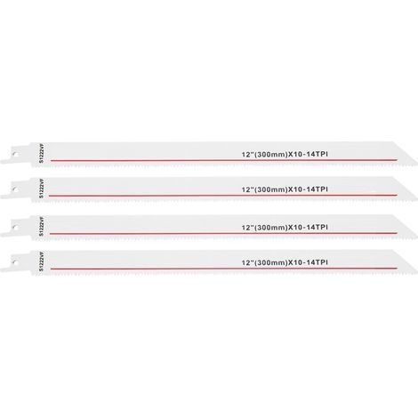 4 Lames de Scie Sabre HSS pour Bois, Outil Multifonction de Menuiserie 14 Dents par Pouce (1/5)