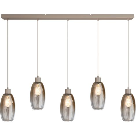 Lampe suspendue en verre Olive 5x Ø 15cm - sable - 2431-36-130-5-02-15 (1/2)