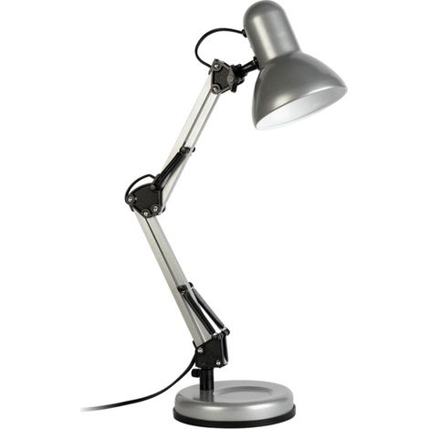 Mathias - Lampe à poser TEMPO en métal Gris, compatible culot E27, 25W - LAPTEMPOG (1/4)