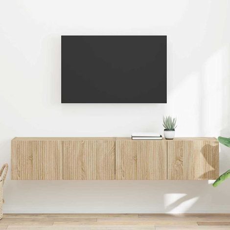 Mueble de TV Montado en la Pared 2 pcs