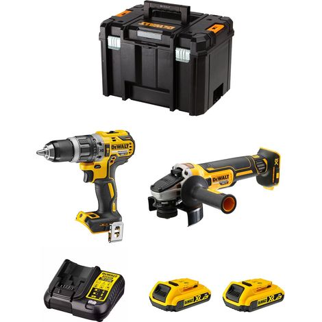 DeWALT Kit DWK208 (DCD796 + DCG405 + 2 x 2,0 Ah + DCB107 + TSTAK VI) (1/5)