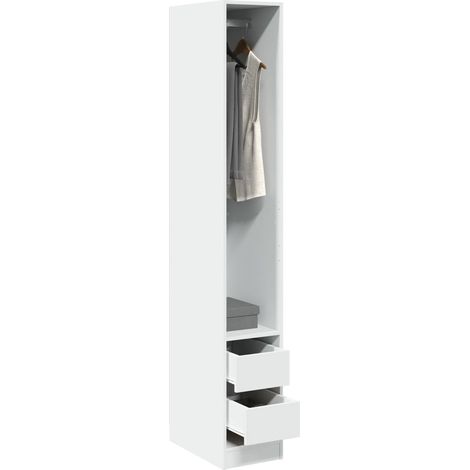 Kleiderschrank Weiß 30x50x200 cm Holzwerkstoff