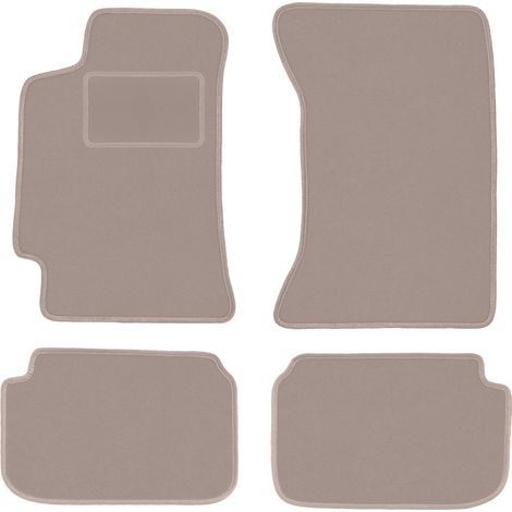 Alfombrillas de terciopelo beige para Subaru Impreza GC (sin salidas de aire traseras), familiar, sedán (1993-2001)