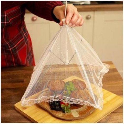 Housse végétale pliable - - 32 cm - Blanc - Protection contre les insectes - Conservation des aliments (1/4)