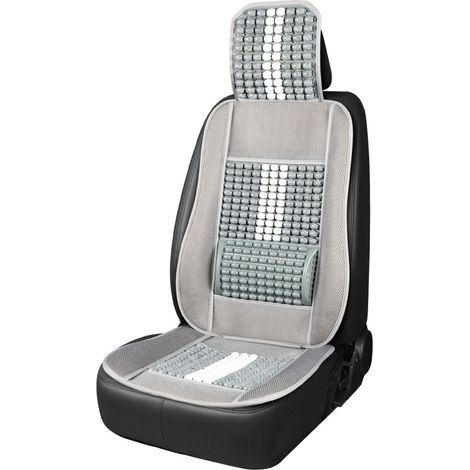 Tappetino per poltrona con schienale e poggiatesta, decorato con perline, modello amio-03647 (1/5)