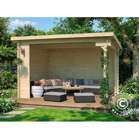 Gazebo in legno Alsace, 3,8x2,75x2,51m, 10,45m2, Naturale - Dancover