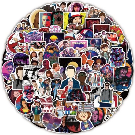50 ou 100 autocollants décoratifs pour ordinateur portable, téléphone, gourde, casque, voiture, skateboard et moto. (1/5)