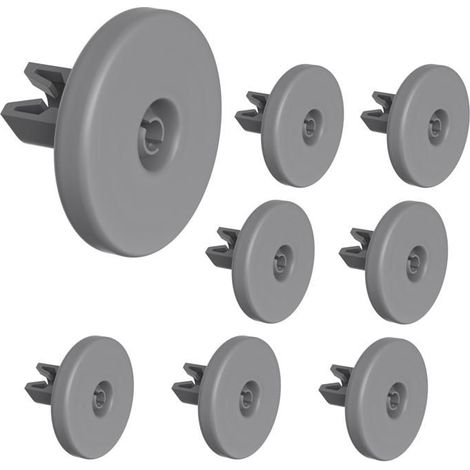 Roues lave-vaisselle - Universelles - Lot de 8 - Compatible AEG, Candy, Electrolux - 40mm - Panier inférieur (1/5)