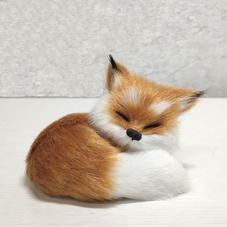 Renard En Peluche - Figurine Renard Debout En Peluche Pour Bureau Maison Décoration Sac À Pain - Lot De 1 (1/2)