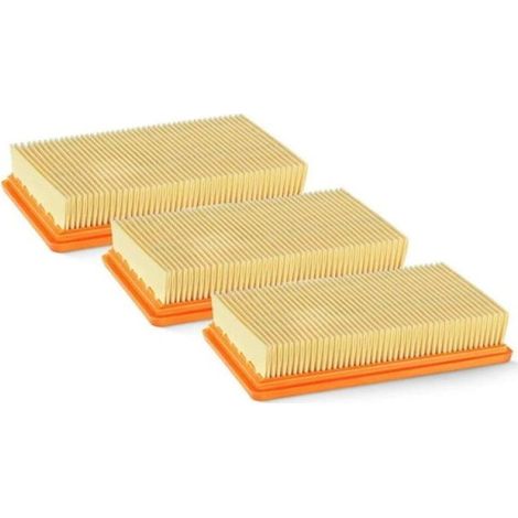 Filtres Kärcher plissés – Lot 3 – Compatibles MV4/MV5/MV6/WD4/WD5/WD6/WD4P – Aspirateur – Entretien facile (1/5)