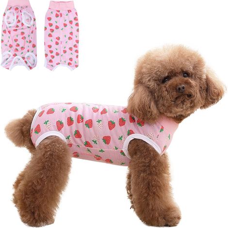 Combinaison de Récupération Chien Body Post Opératoire Gilet de Chirurgie pour Chiot Anti-Léchage (1/5)